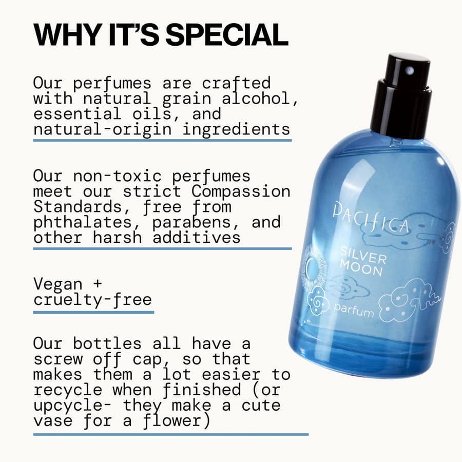 Pacifica Silver Moon Vanilla Almond Spice Warm Gourmand Clean 2 Fl Oz For Women