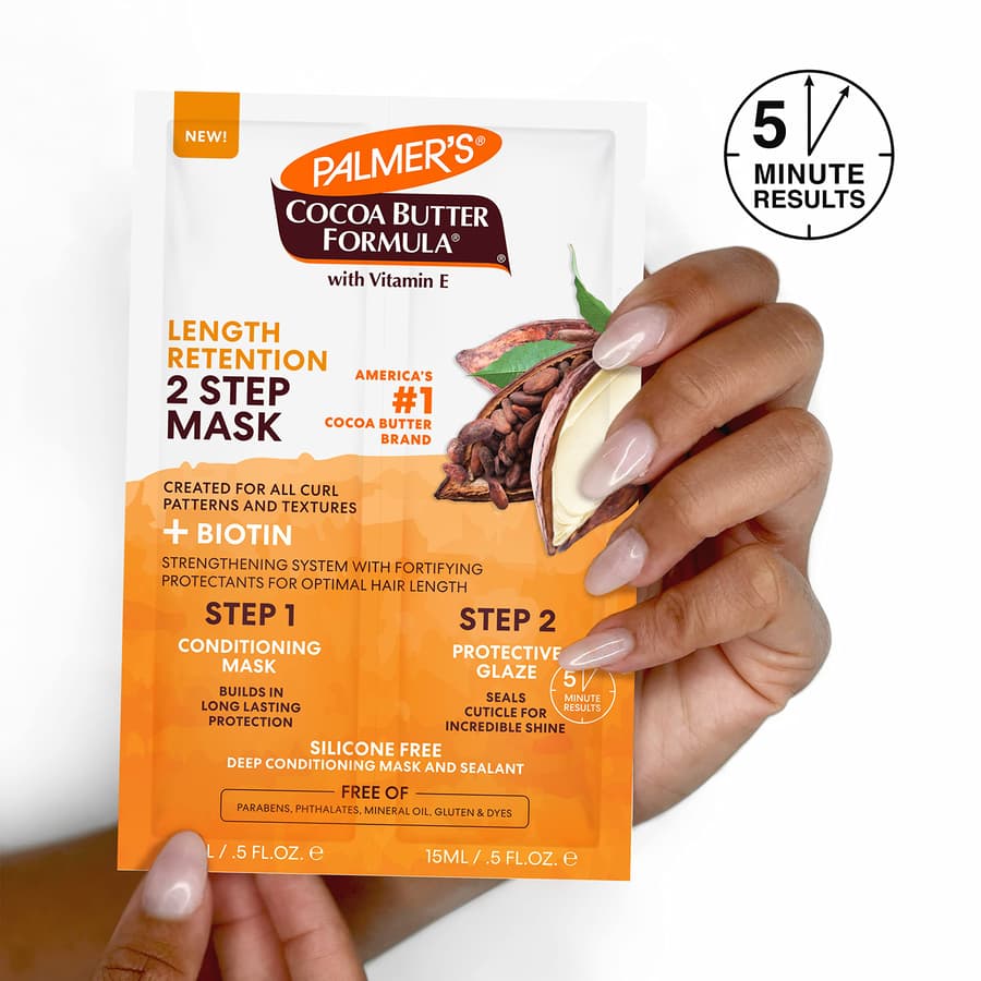 Palmer's Cocoa Butter Biotin Length Retention 2 Step Hair Mask 1 oz