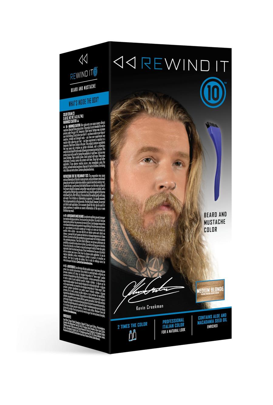 Rewind It 10 Medium Blonde Beard and Mustache Color