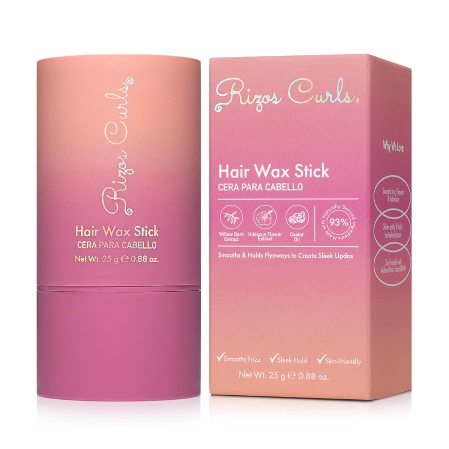 Rizos Curls Hair Wax Stick Tames Flyaways Smooths Edges With Castor Oil for