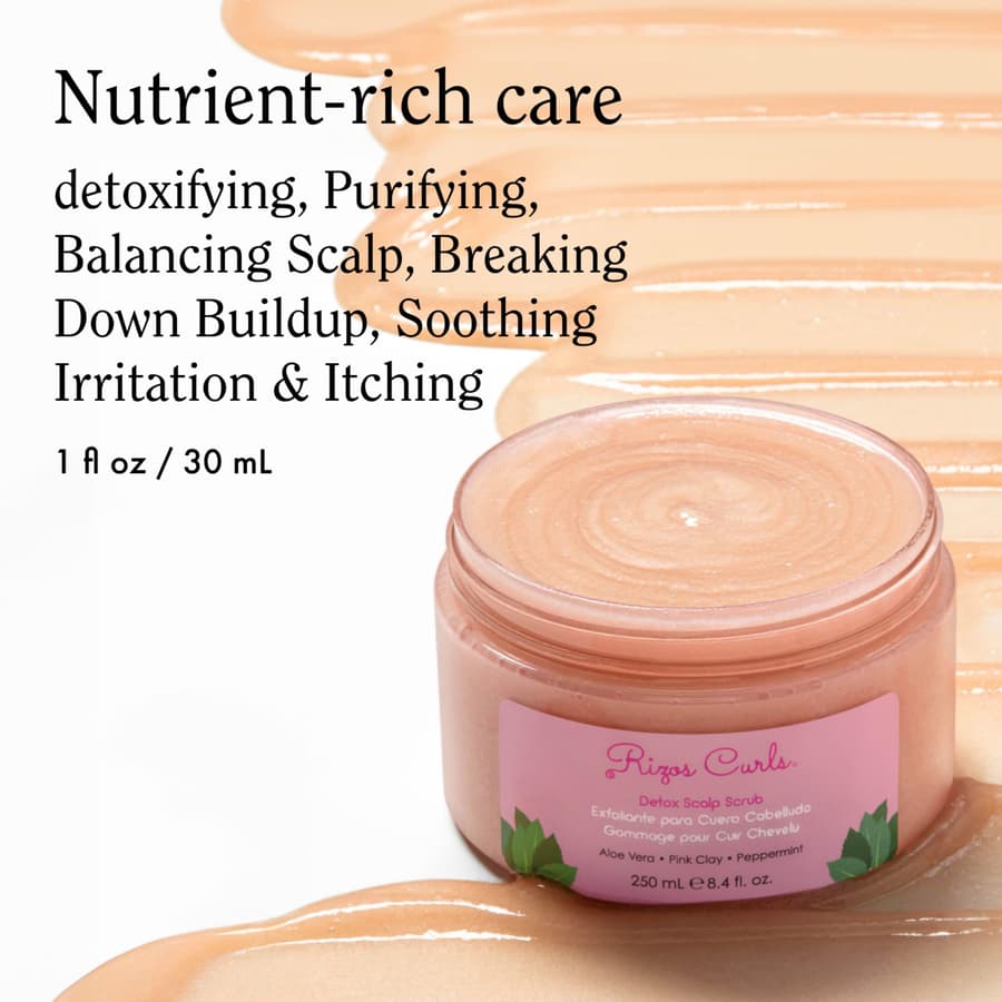 Rizos Curls Detox Scalp Scrub Exfoliates To Remove Buildup Excess Oil Soothes