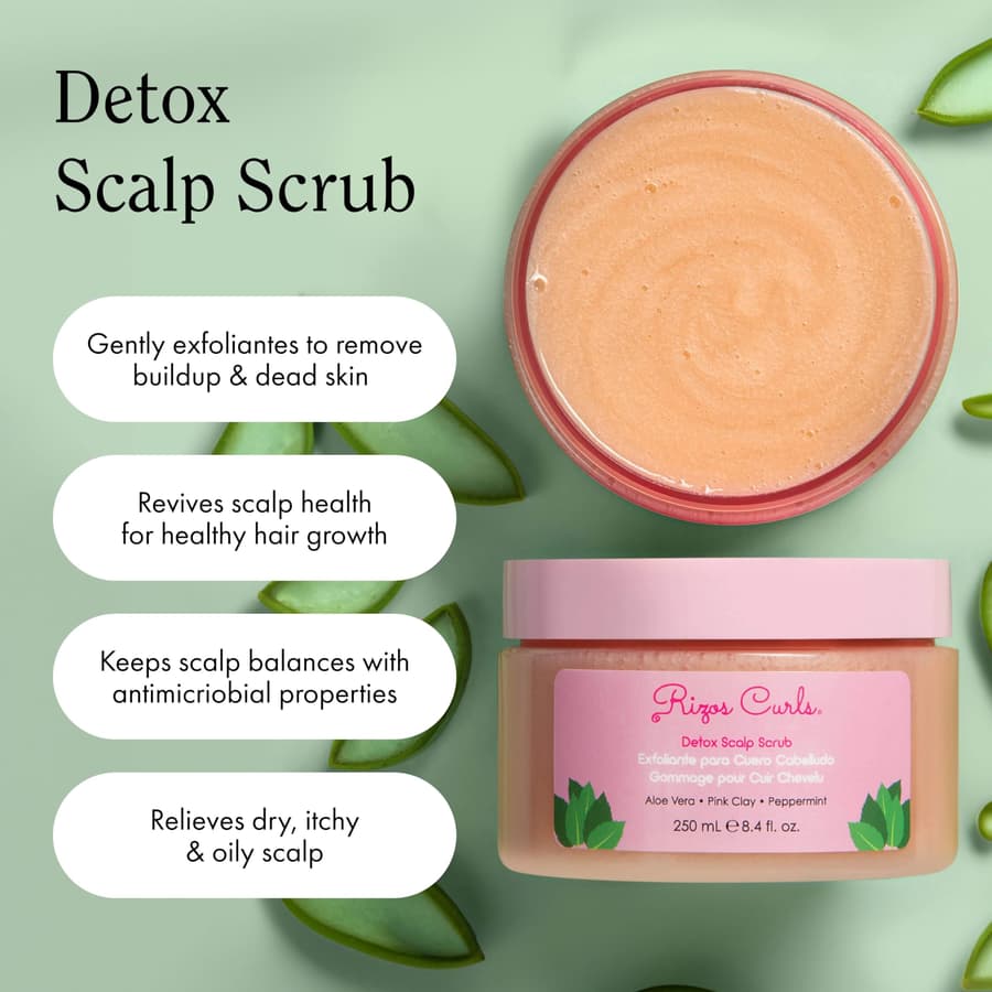 Rizos Curls Detox Scalp Scrub Exfoliates To Remove Buildup Excess Oil Soothes