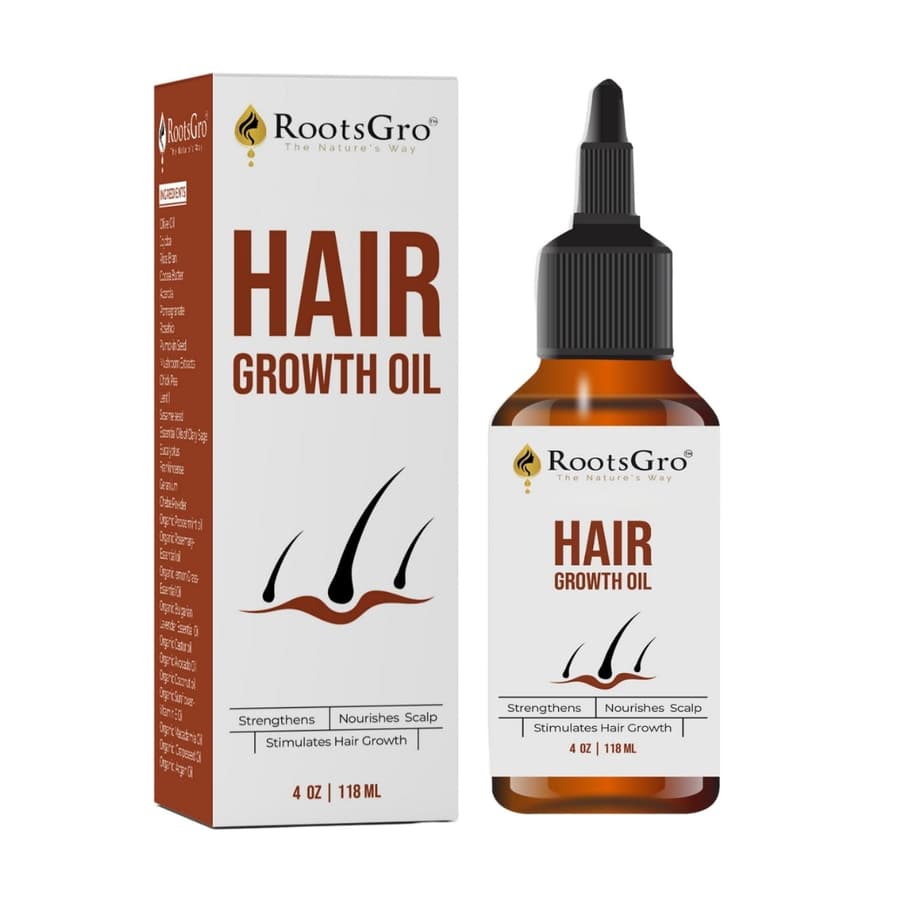 Rootsgro Hair Oil Infused With the Blend of 30 Essential Oils Rosemary Olive