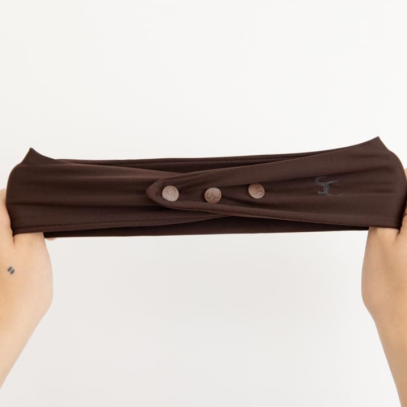 Women’s Fashion Headband for Natural Curly Hair | No Slip 3 Snap Adjustable