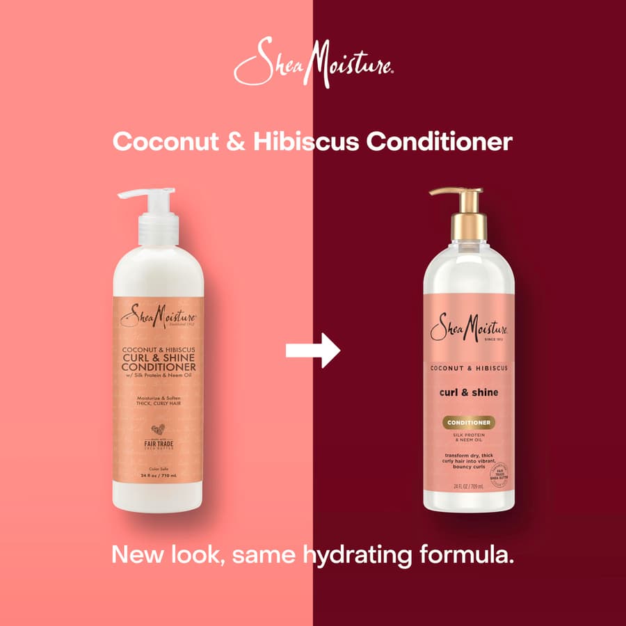 Shea Moisture Curl Shine Conditioner Coconut Hibiscus for Thick Curly Hair To