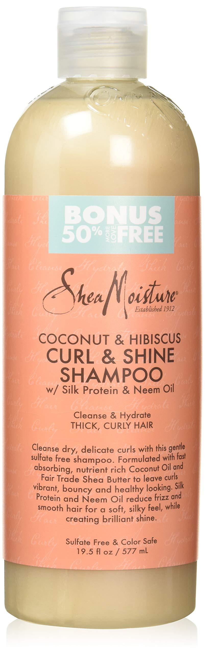 Sheamoisture Coconut Hibiscus Curl Shine Shampoo 19.5 Fl Oz