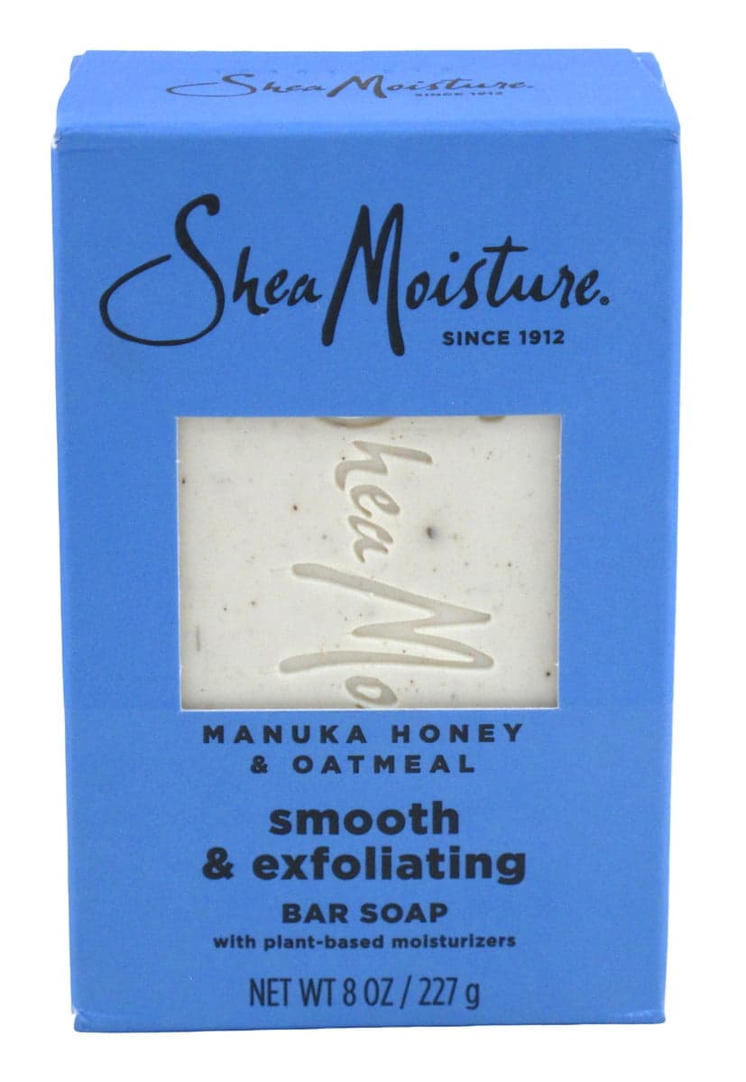 Shea Moisture Manuka Honey Oatmeal Smooth Exfoliating Bar Soap 8 oz