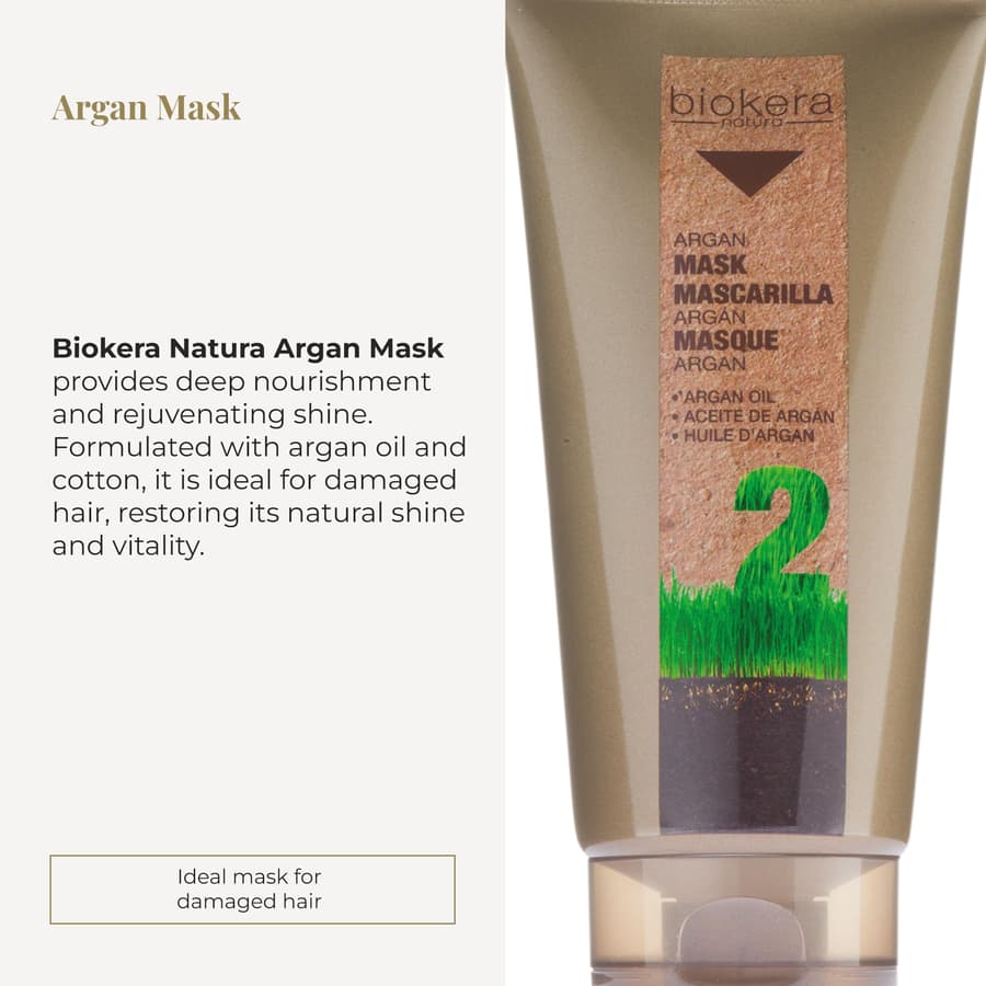 Salerm Hair Mask Argan Mask Biokera Natura for Damaged Hair With Argan and