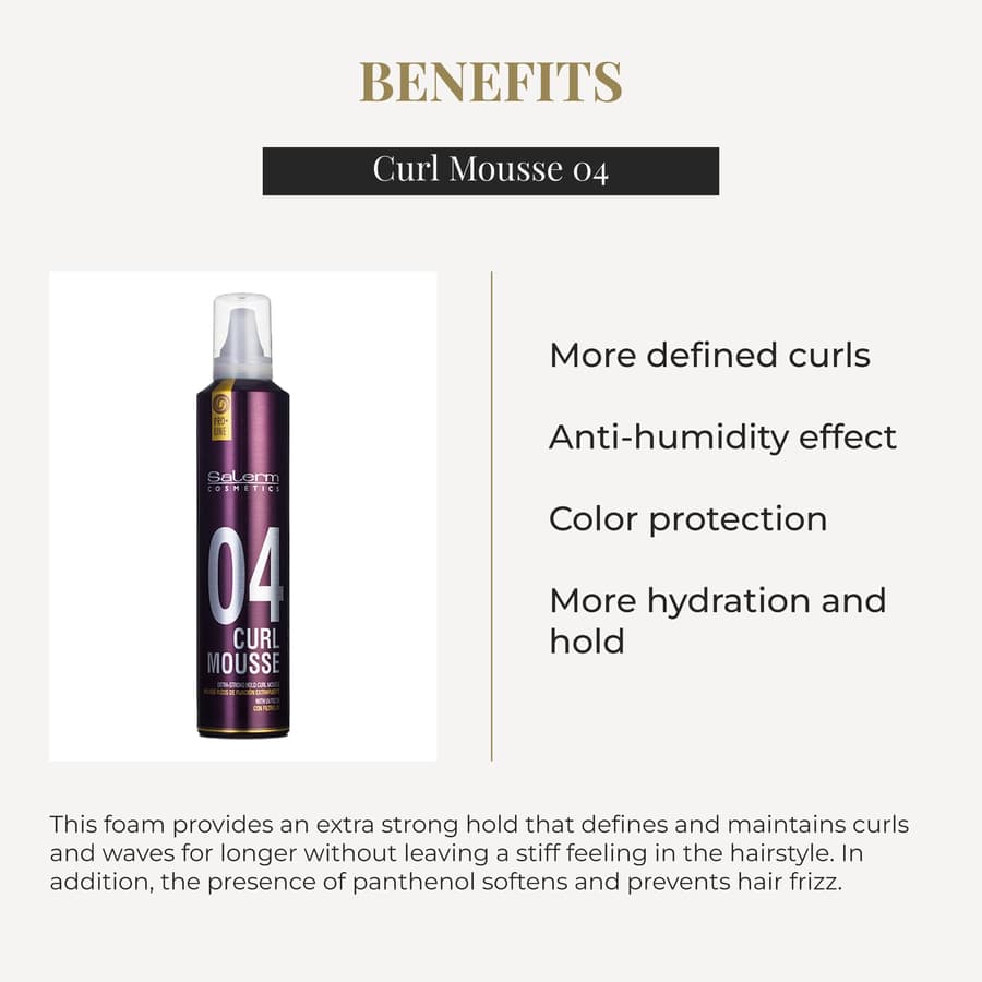 Salerm Curly Hair Mousse Pro Line Curl Mousse More Defined and Flexible Curls