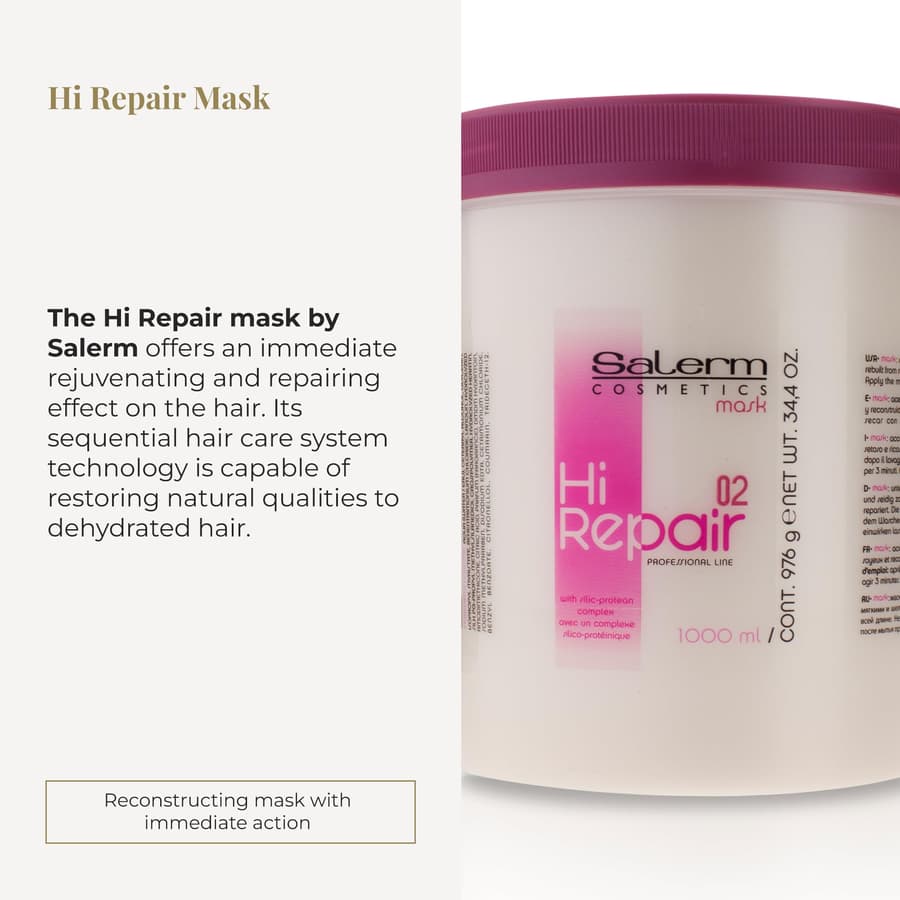 Salerm Hair Repair Mask Hi Repair Mask 02 Deeply Moisturizes Damaged Hair