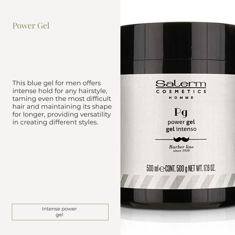 Salerm Hair Styling Gel Homme Barber Line Intense Hold Blue Gel Hydrating and