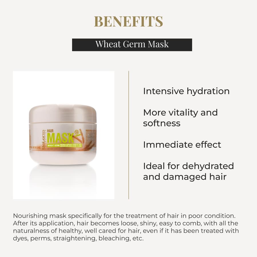 Salerm Nourishing Hair Mask With Wheat Germ for Dry and Damaged Hair Deep Hair