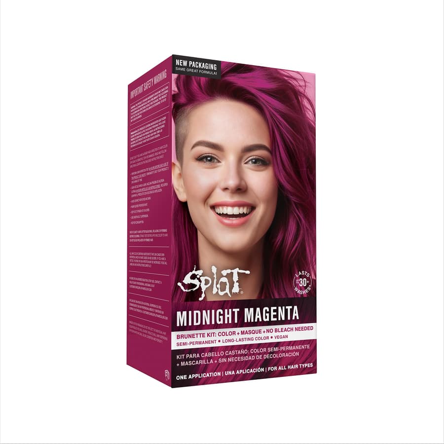 Splat Midnight Magenta Semi Permanent Hair Dye Kit 1 Application Includes Deep