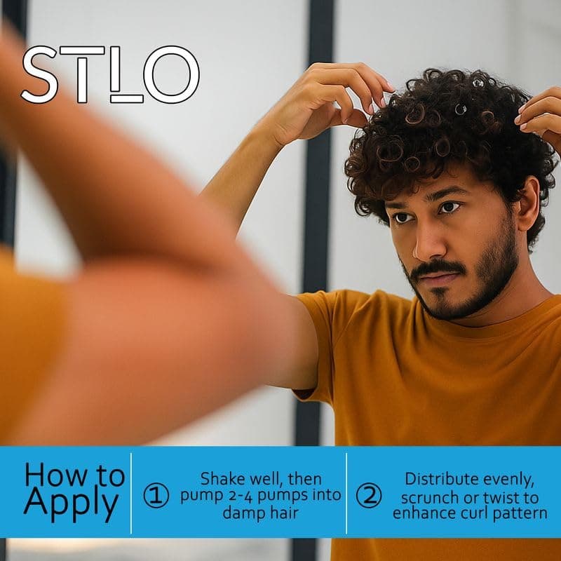 Stlo Moisture Rich Curl Cream Enhances Shine and Frizz Control Defines Natural