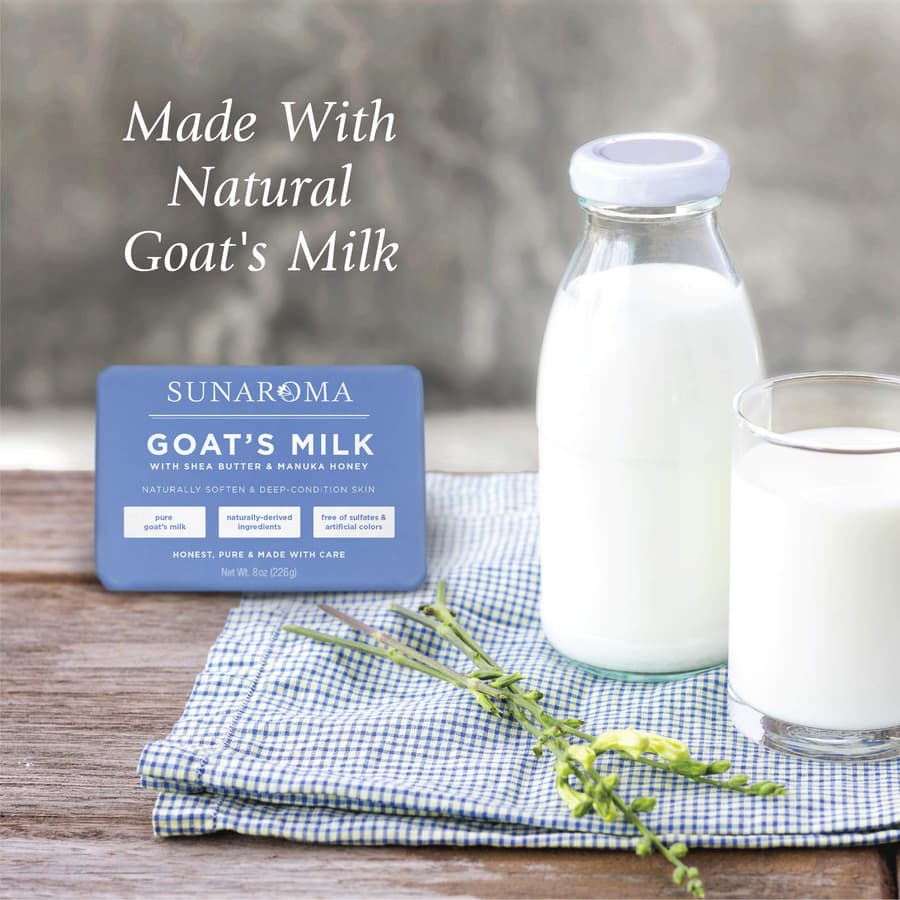 Sunaroma Goat's Milk W/ Shea Butter Manuka Honey Soap 8 oz