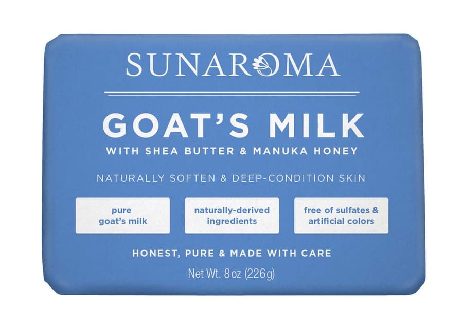 Sunaroma Goat's Milk W/ Shea Butter Manuka Honey Soap 8 oz
