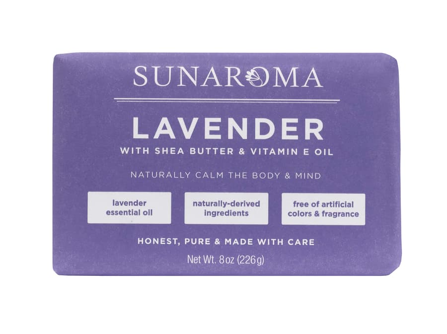 Sunaroma Lavender W/shea Butter Vitamin E Oil Soap