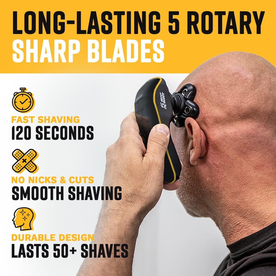 Replacement Shaver Head Universal Rotary Wet Dry 5 Blade Head for Coarse Hair