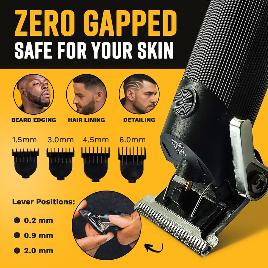 The Cut Buddy Trim Buddy Cordless Beard Hairline Trimmer With 4 Guards +