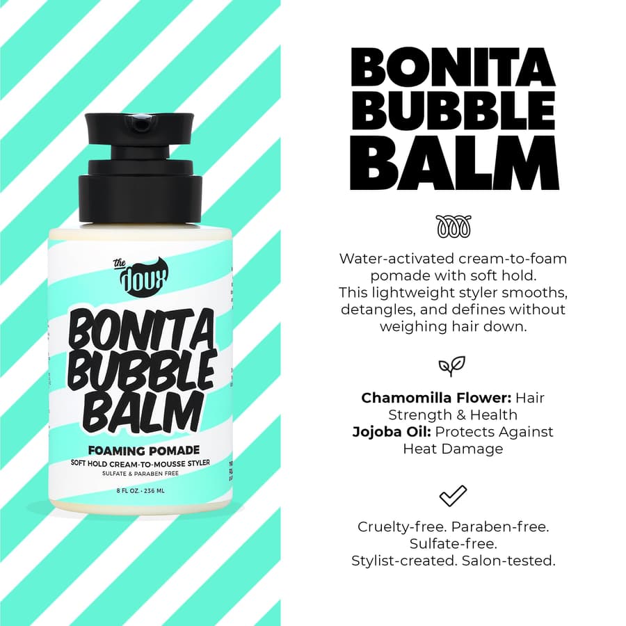 Bonita Bubble Balm Foaming Pomade Cream To Foam Styling Pomade for Curly Hair