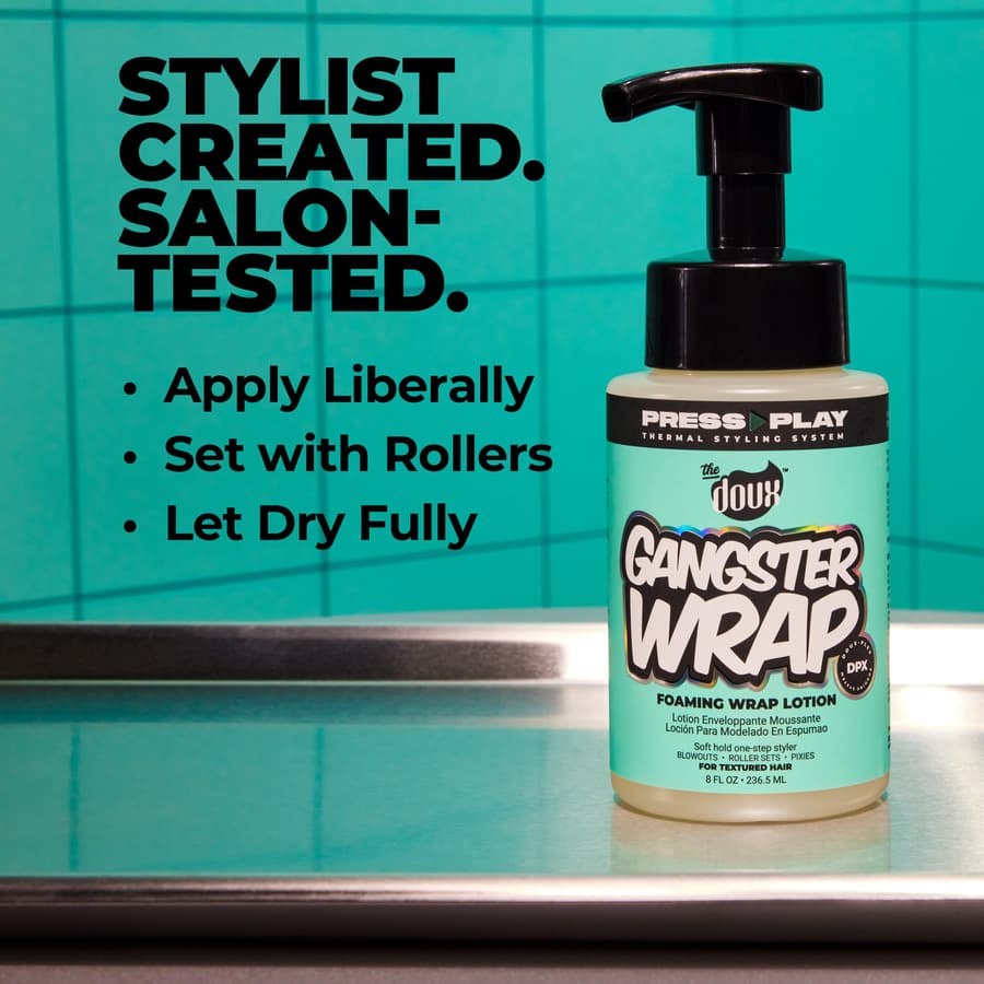 The Doux Gangster Wrap Foaming Wrap Lotion for Curly Hair Heatless Curls Anti (Set)