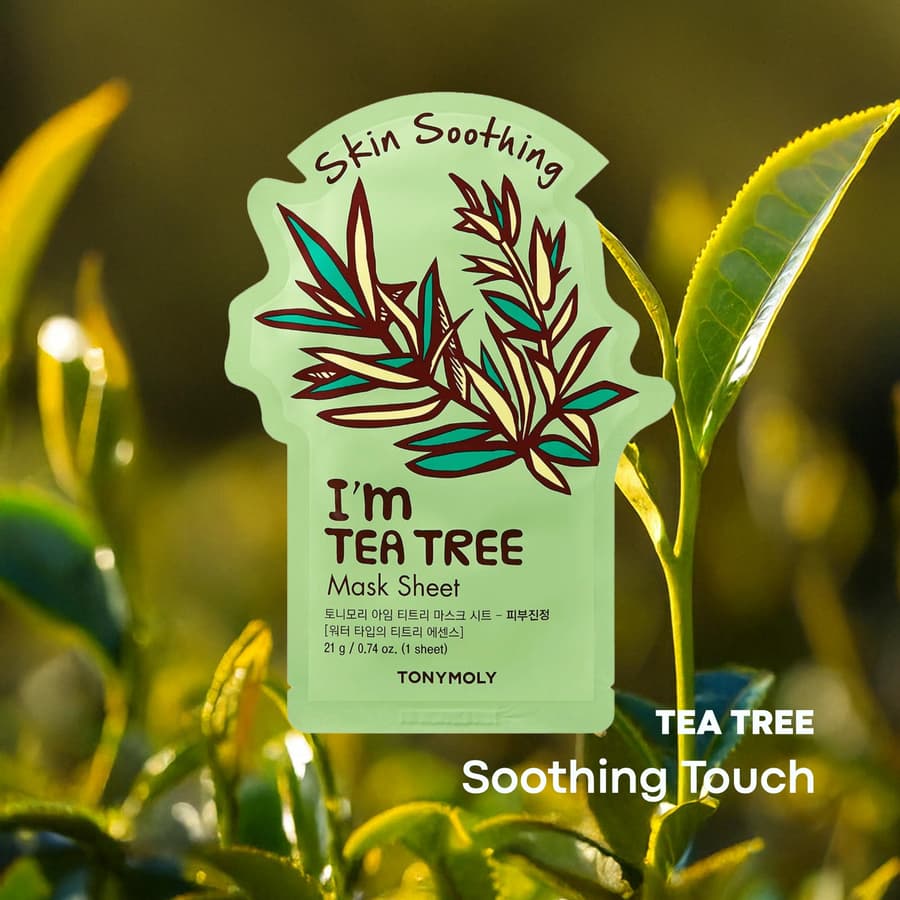 Tonymoly I’m Tea Tree Sheet Mask 1 Count Korean Skincare Face Mask for