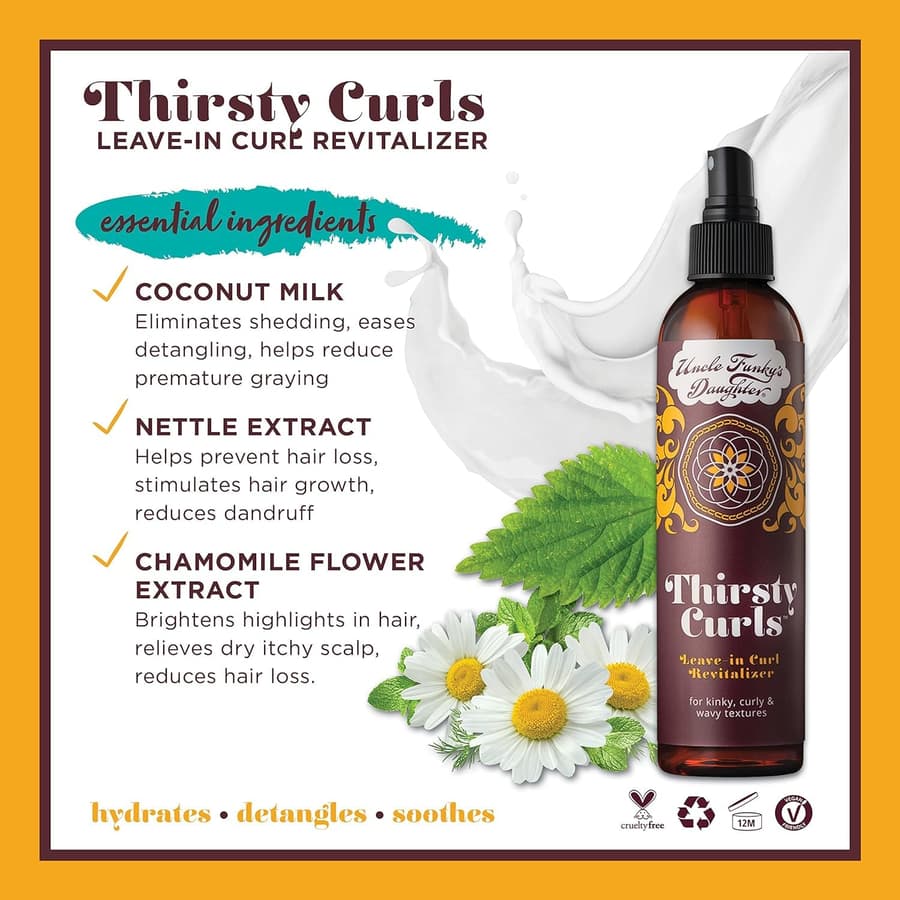 Uncle Funky's Daughter Thirsty Curls Leave In Curl Revitalizer