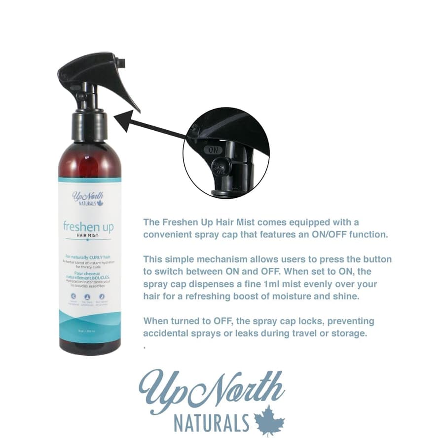 Up North Naturals Freshen Up Hair Mist| Hair for Curly Hair | Instant Hydration