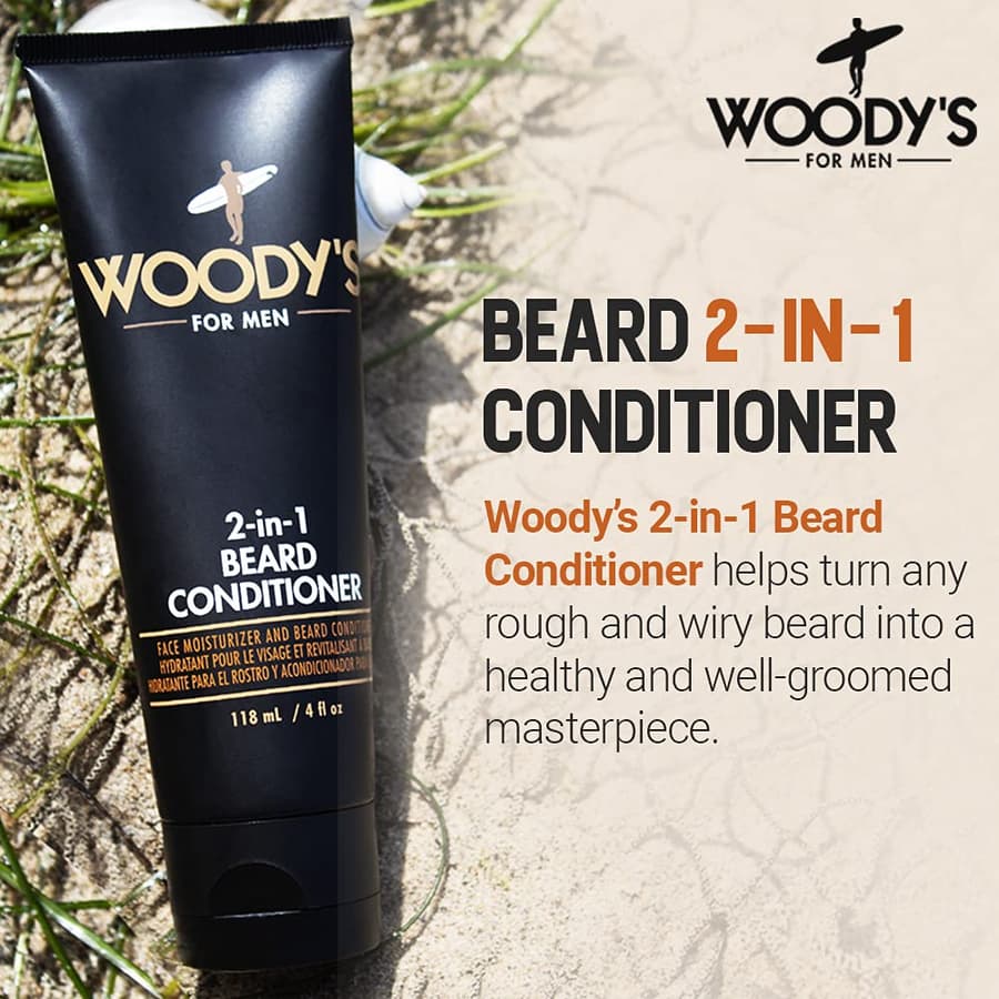 Woody's 2 In 1 Beard Conditioner Beard Softener Moisturizes Conditions Dry