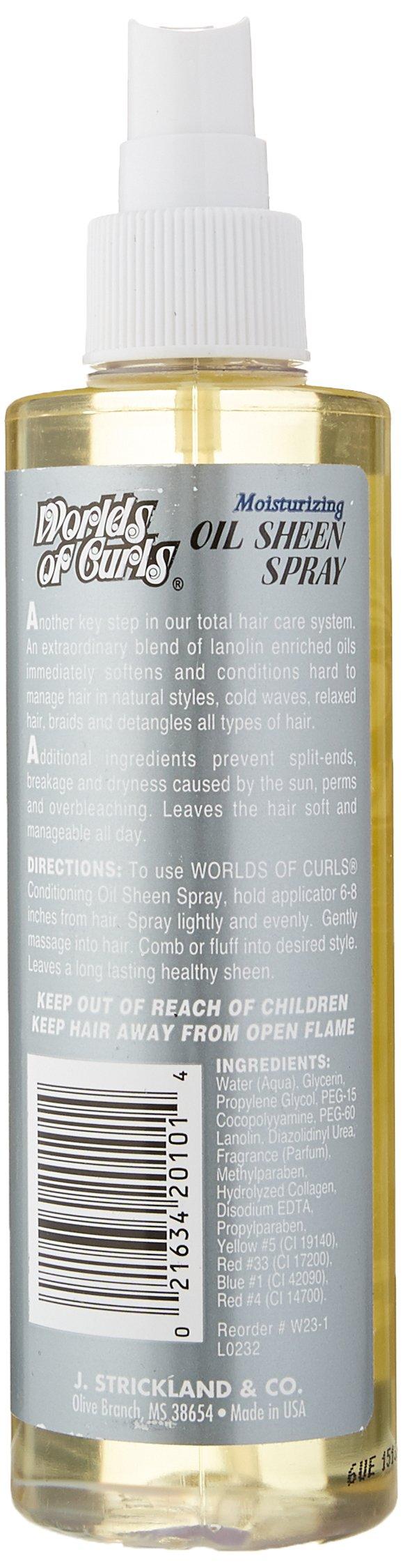 Worlds of Curls Comb Out Conditioner Oil Sheen Moisturizer Extra Dry Hair 8 oz