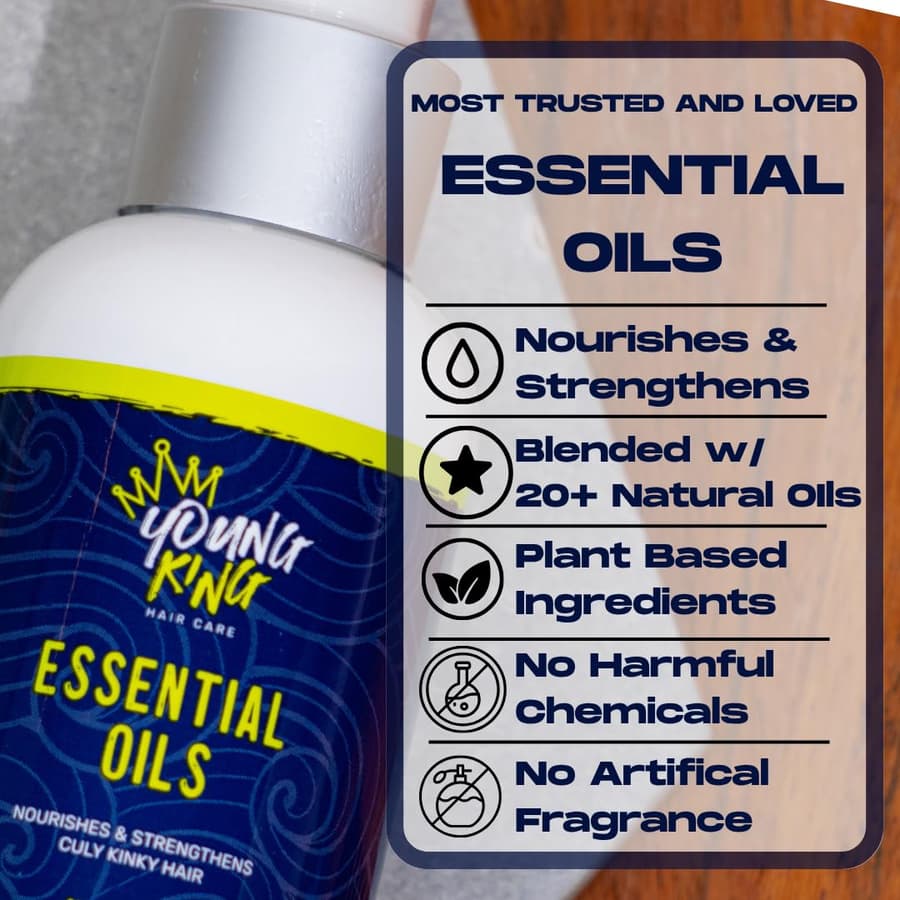 Young King Hair Care Kids Essential Oils for Boys | Nourish and Strengthen