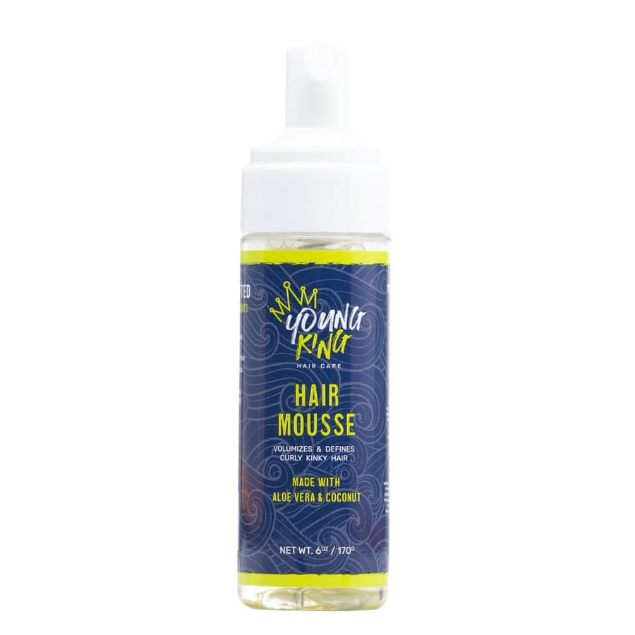 Young King Hair Care Kids Mousse for Boys | Volumize and Define Natural Curls |