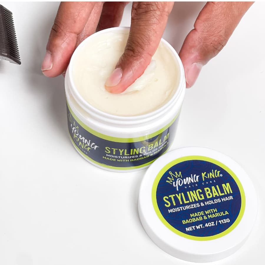 Young King Hair Styling Balm for Kids | Strong Hold and All Day Shine | Natural
