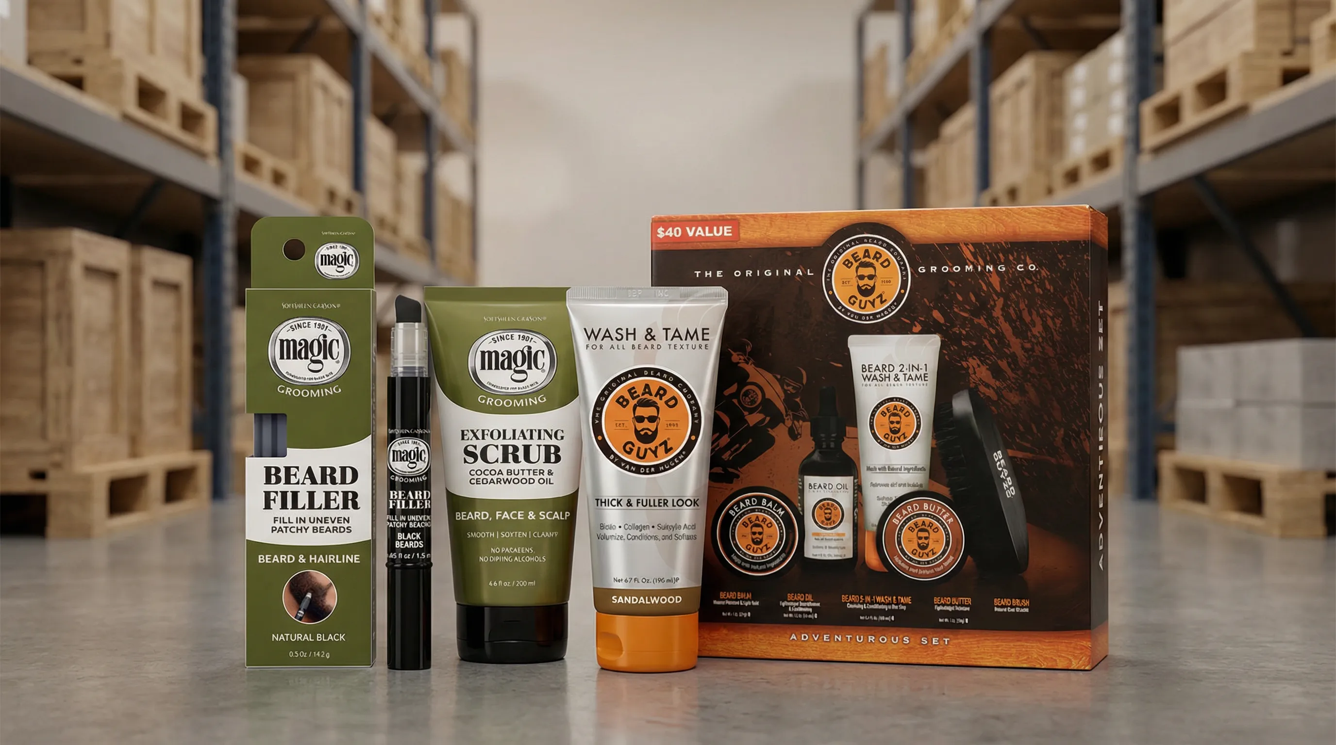 Beard Grooming Kit Wholesale Collection for Retail Resale