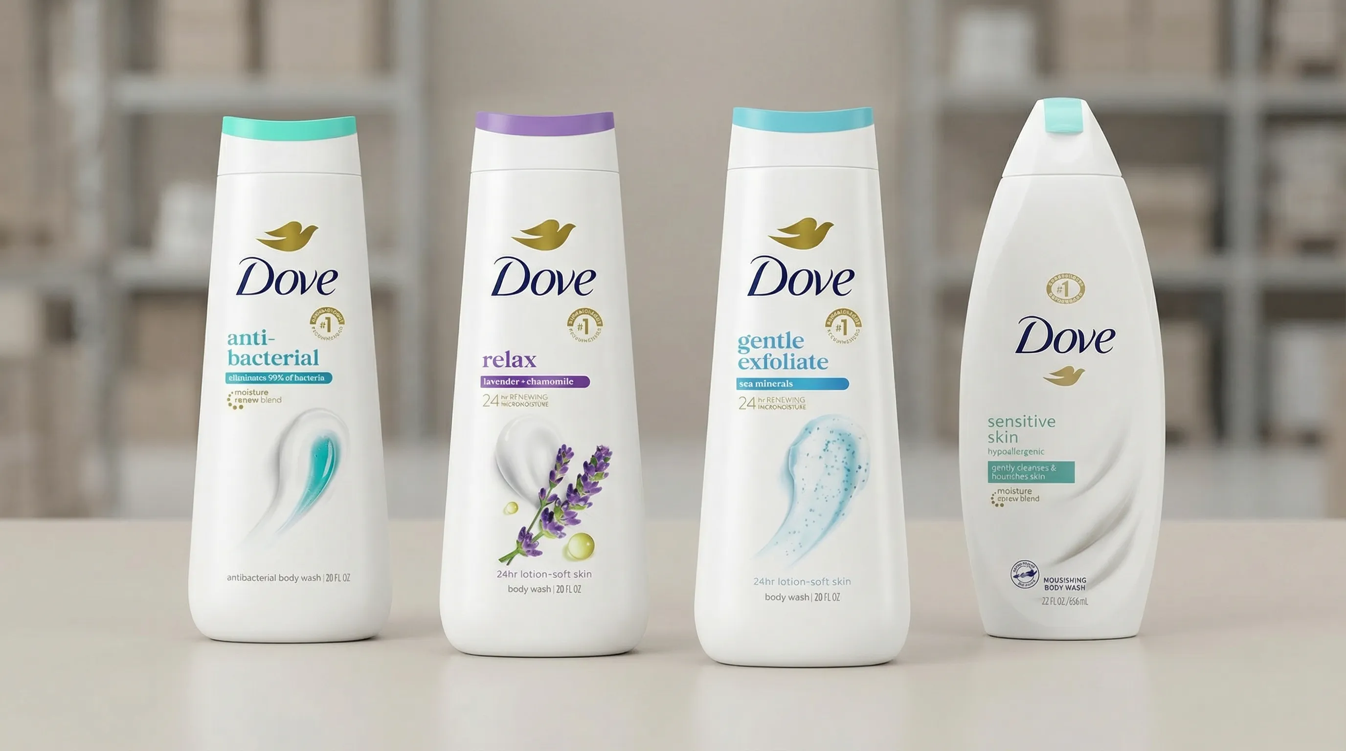Dove Gel de Baño al por Mayor para Negocios y Distribuidores