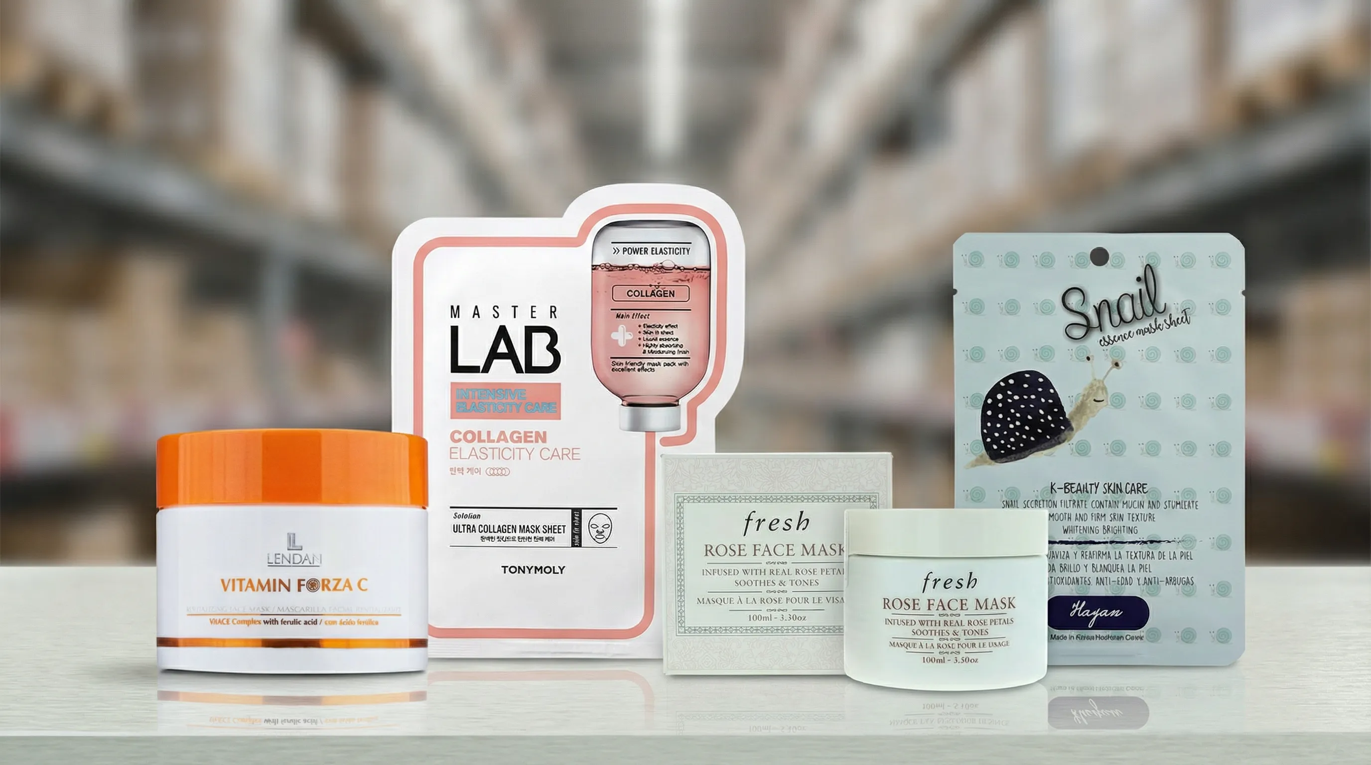 Mayoreo de mascarillas faciales personalizadas para tienda, reventa y cabina profesional