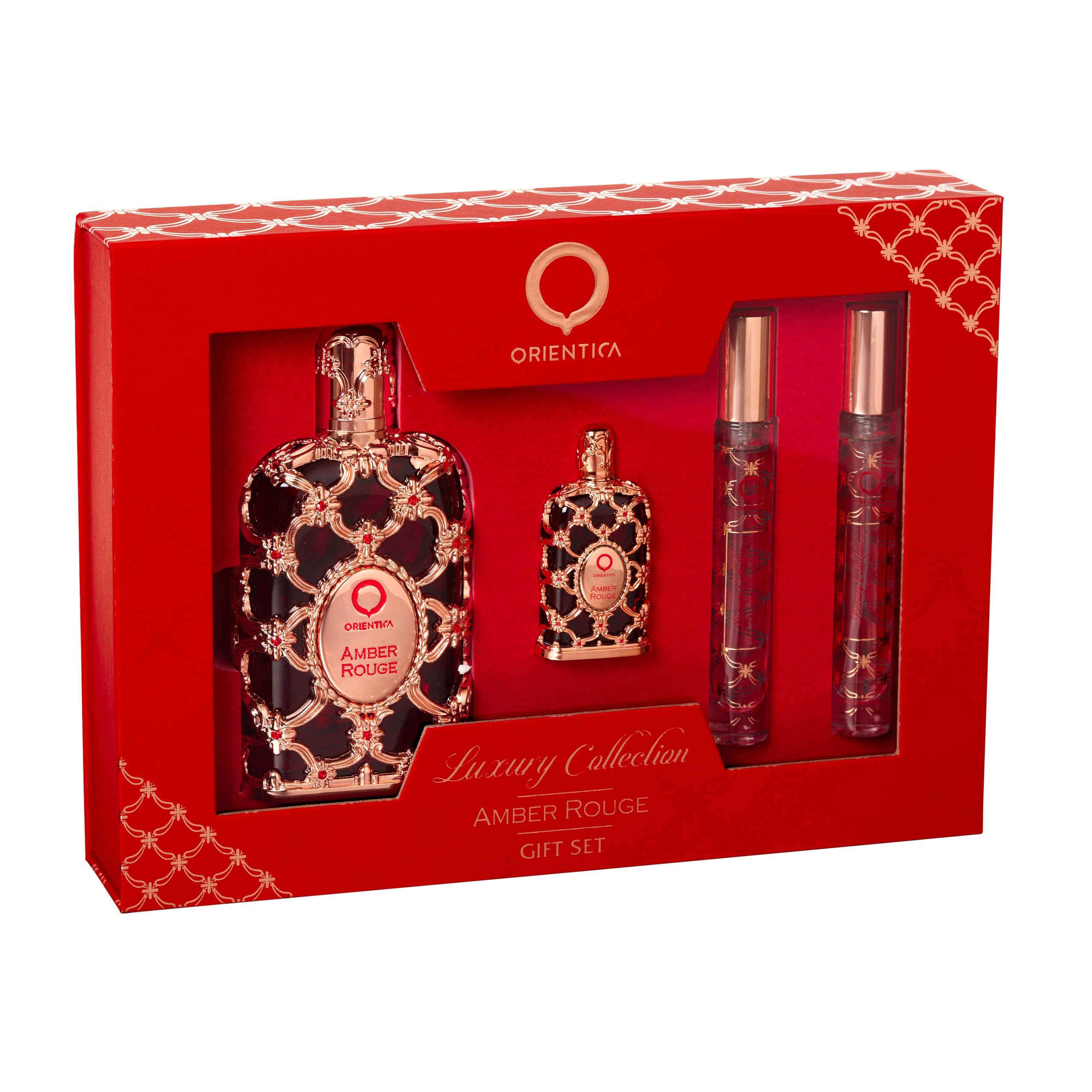 [Set] Orientica Luxury Collection Amber Rouge 4 Pc Woody Amber Saffron Praline