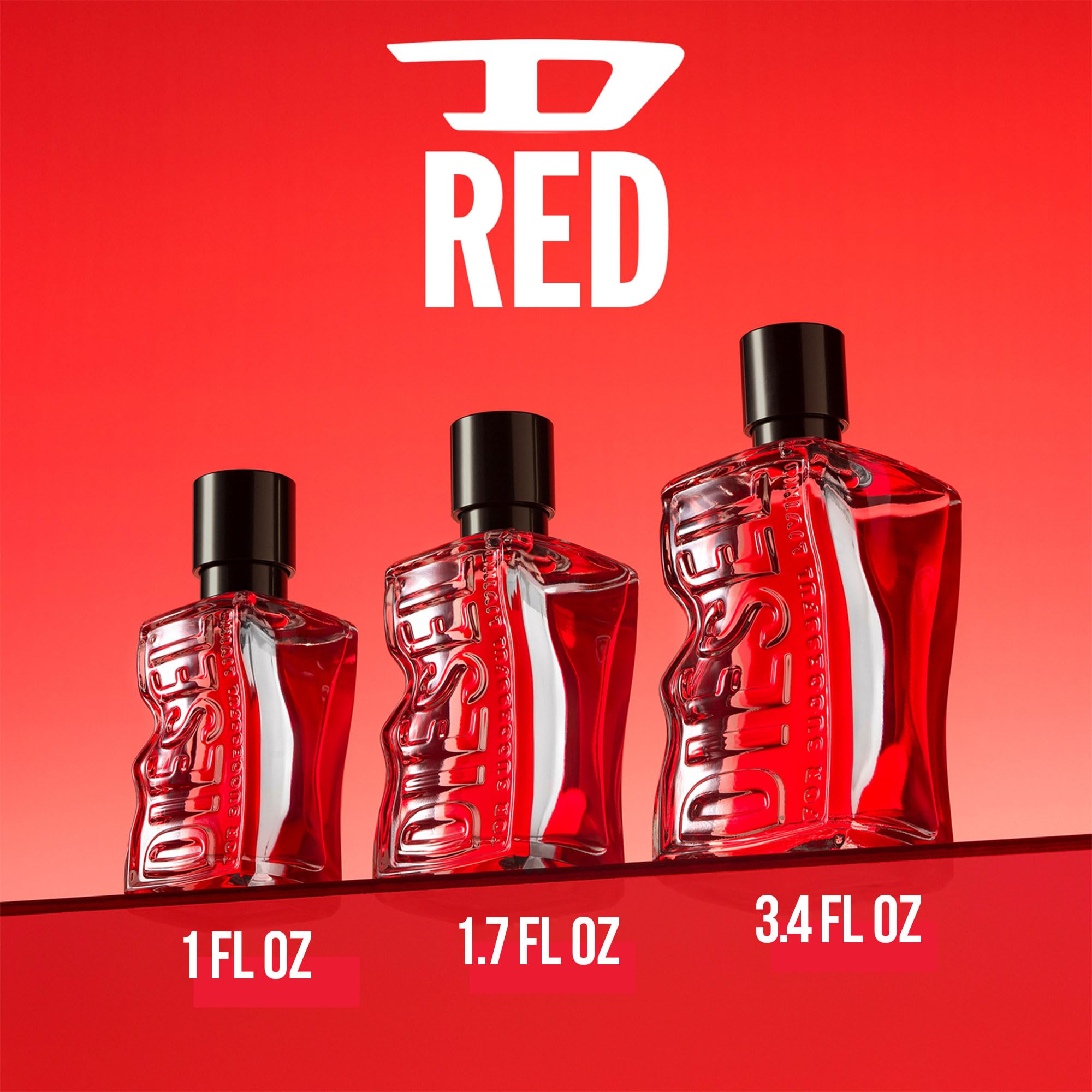 Diesel D Red Cologne Fougere Notes of Red Grapefruit and Sandal Wood 3.4 Fl Oz - Thumbnail 2