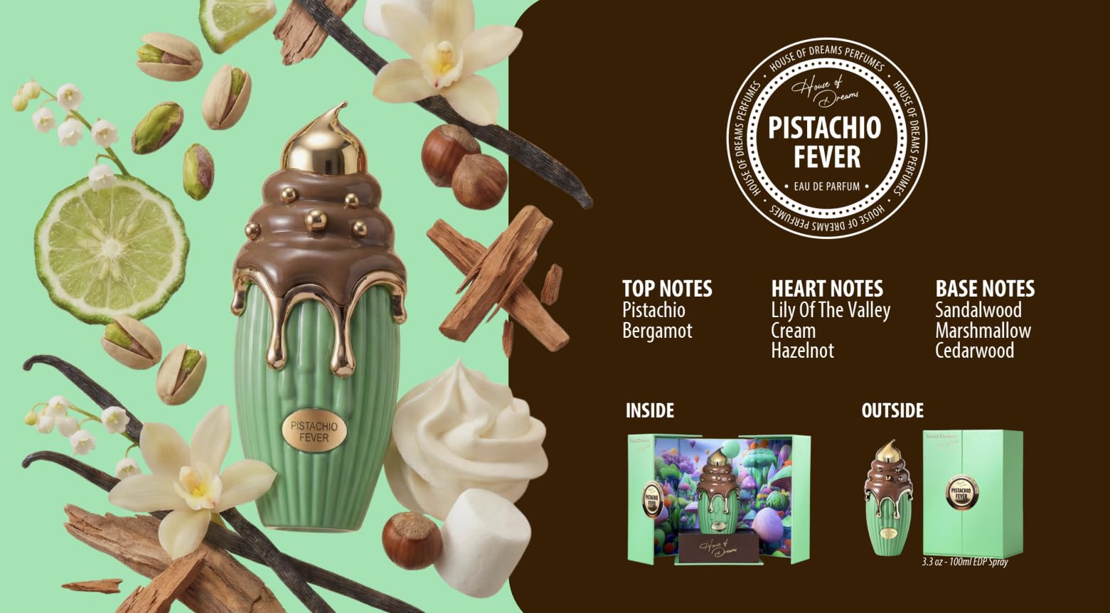 House of Dream Dubai Pistachio Fever 3.4 U France 12pcs Bybox EDP - Thumbnail 3