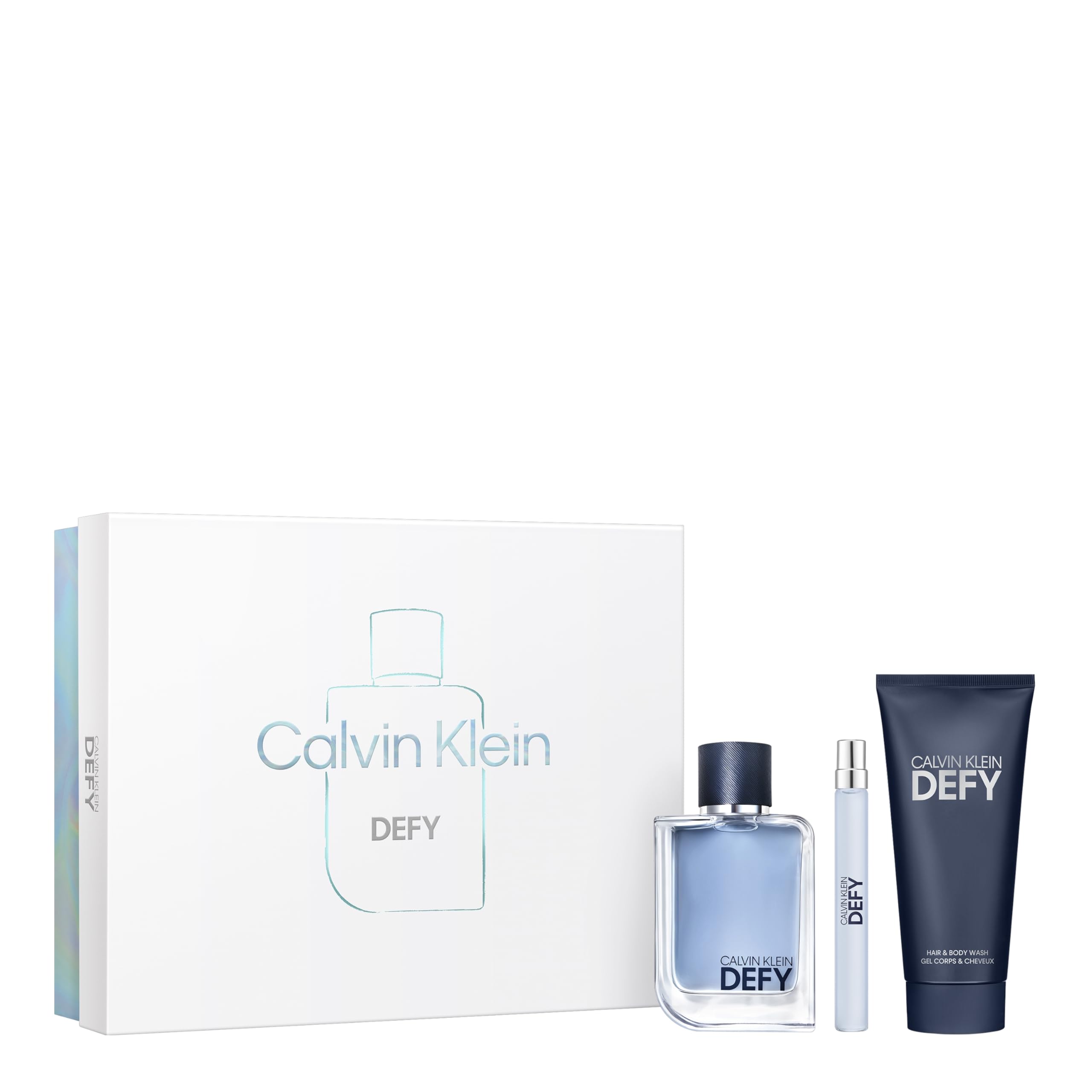 [Set] Calvin Klein Defy 3pcs + Travel + Hair Body Wash For Men EDT 100 ml - Thumbnail 2