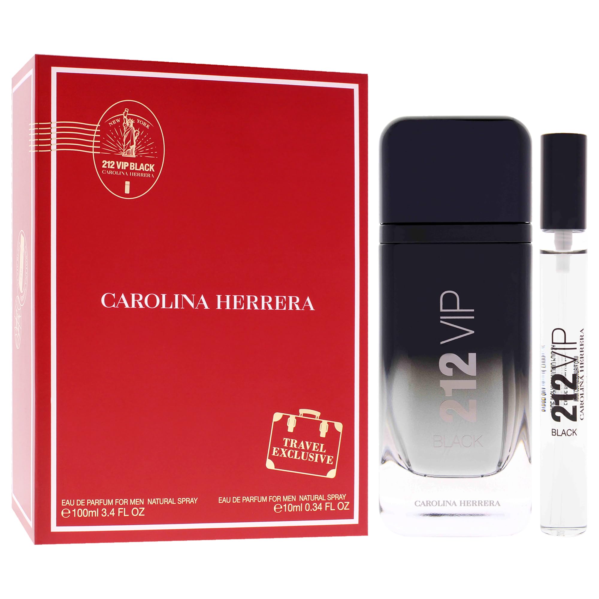 [Set] 212 Vip Black By Carolina Herrera 2 Pc For Men EDP 3.4 oz - Thumbnail 3