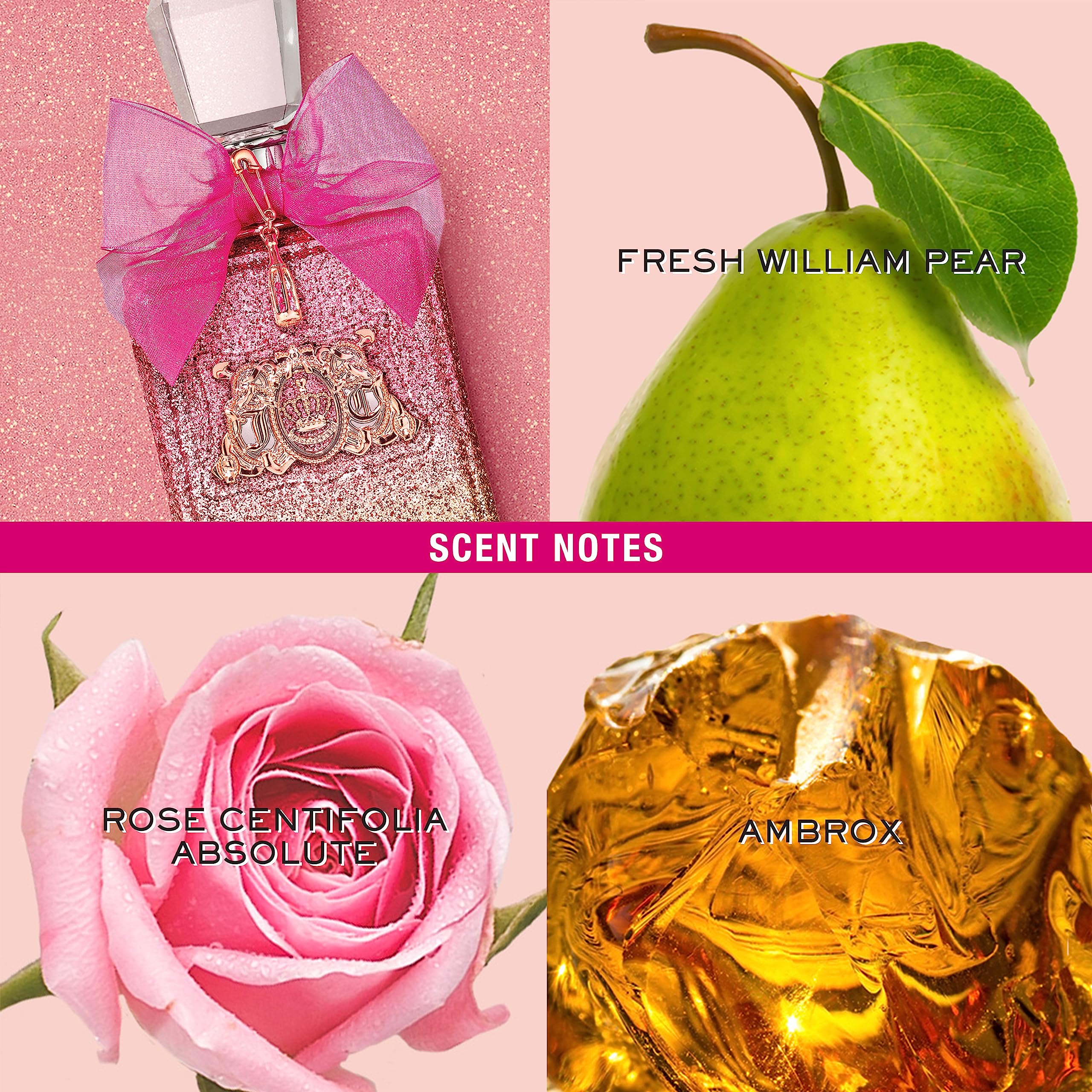 Juicy Couture Viva la Juicy Rose With Notes of Pear Rose Ambrox Fruity Floral - Thumbnail 3