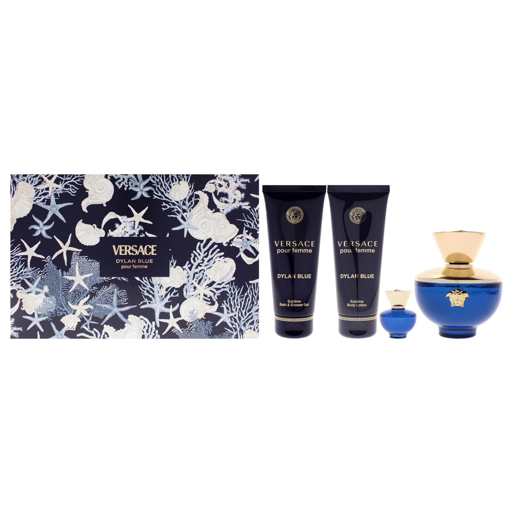 [Set] Versace Dylan Blue 3.4 L + 3.4 S/g + 3.4 B/l + Mini EDP