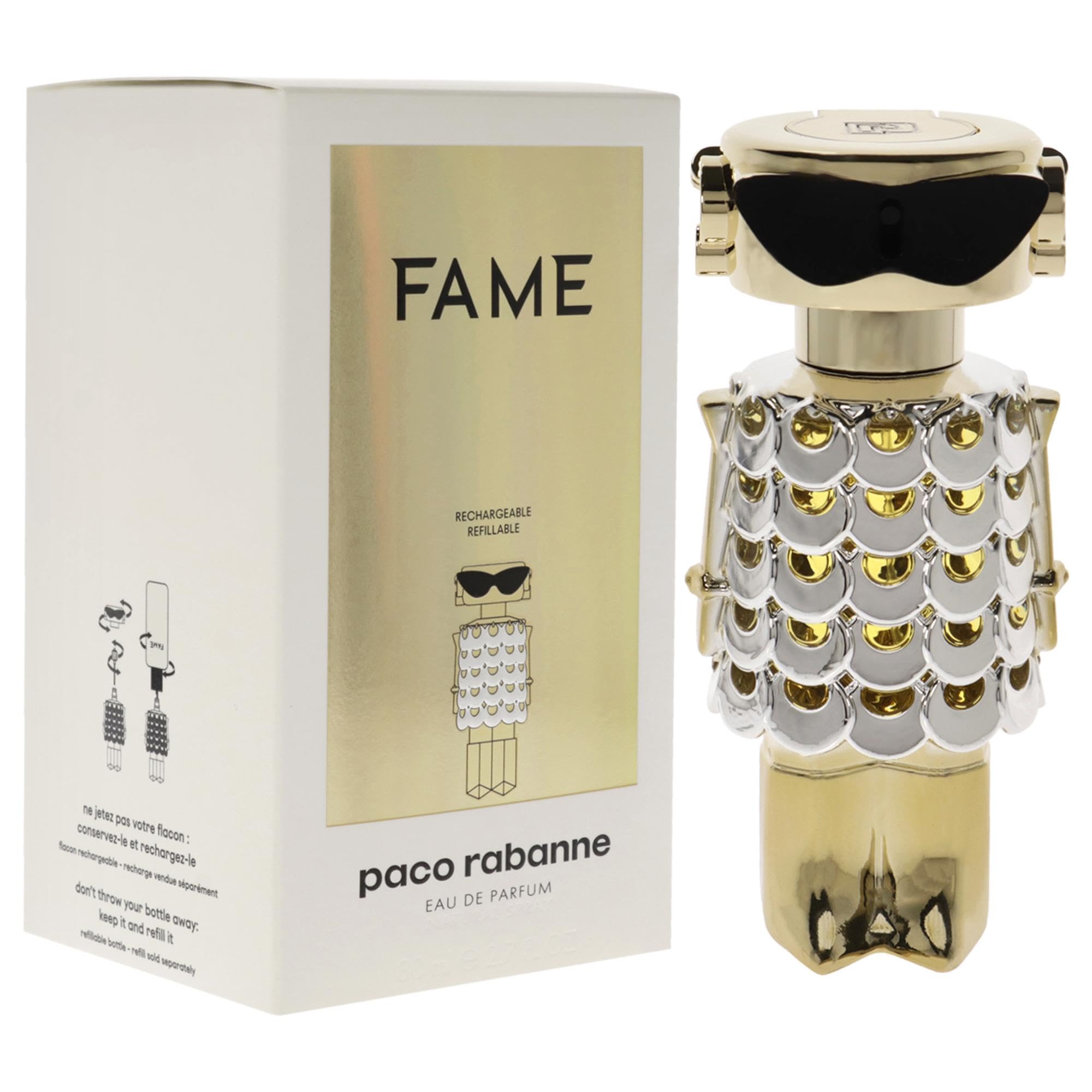Paco Rabanne Fame Refillable For Women EDP 2.7 oz - Thumbnail 3