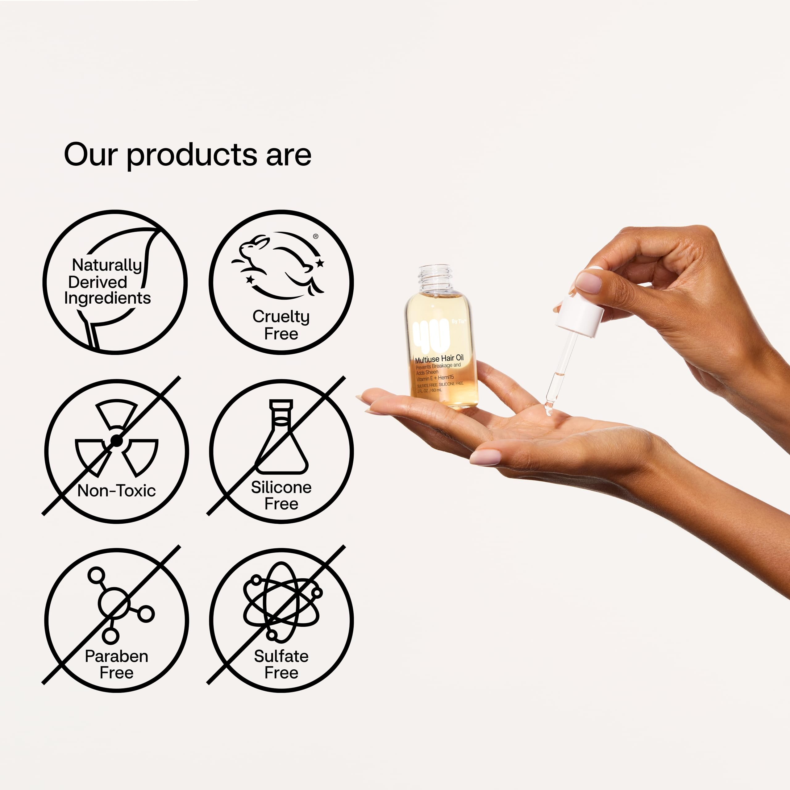 4u By Tia Multi Use Hair Oil 3a 4c Hair Type Hemi15 Vitamin C Hair Balm Nourish - Thumbnail 3