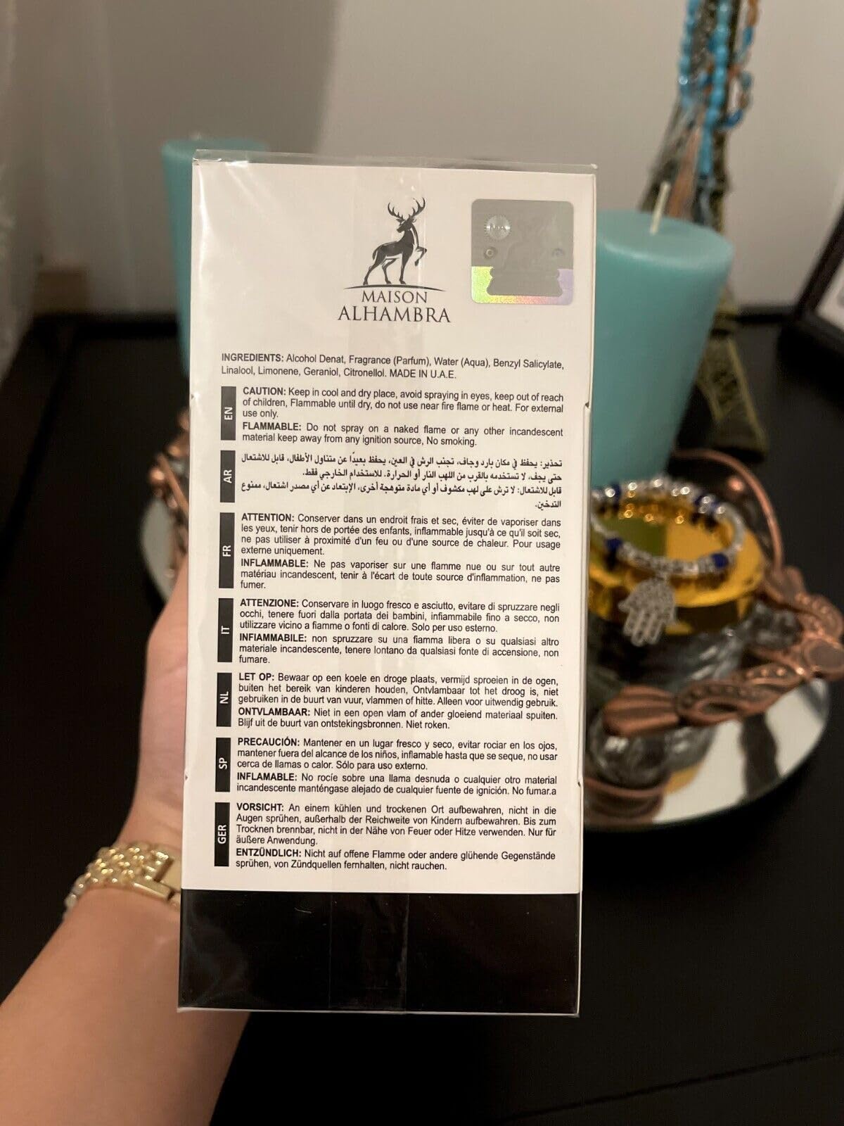 Jean Lowe Noir By Maison Alhambra For Men EDP 3.4 oz - Thumbnail 2