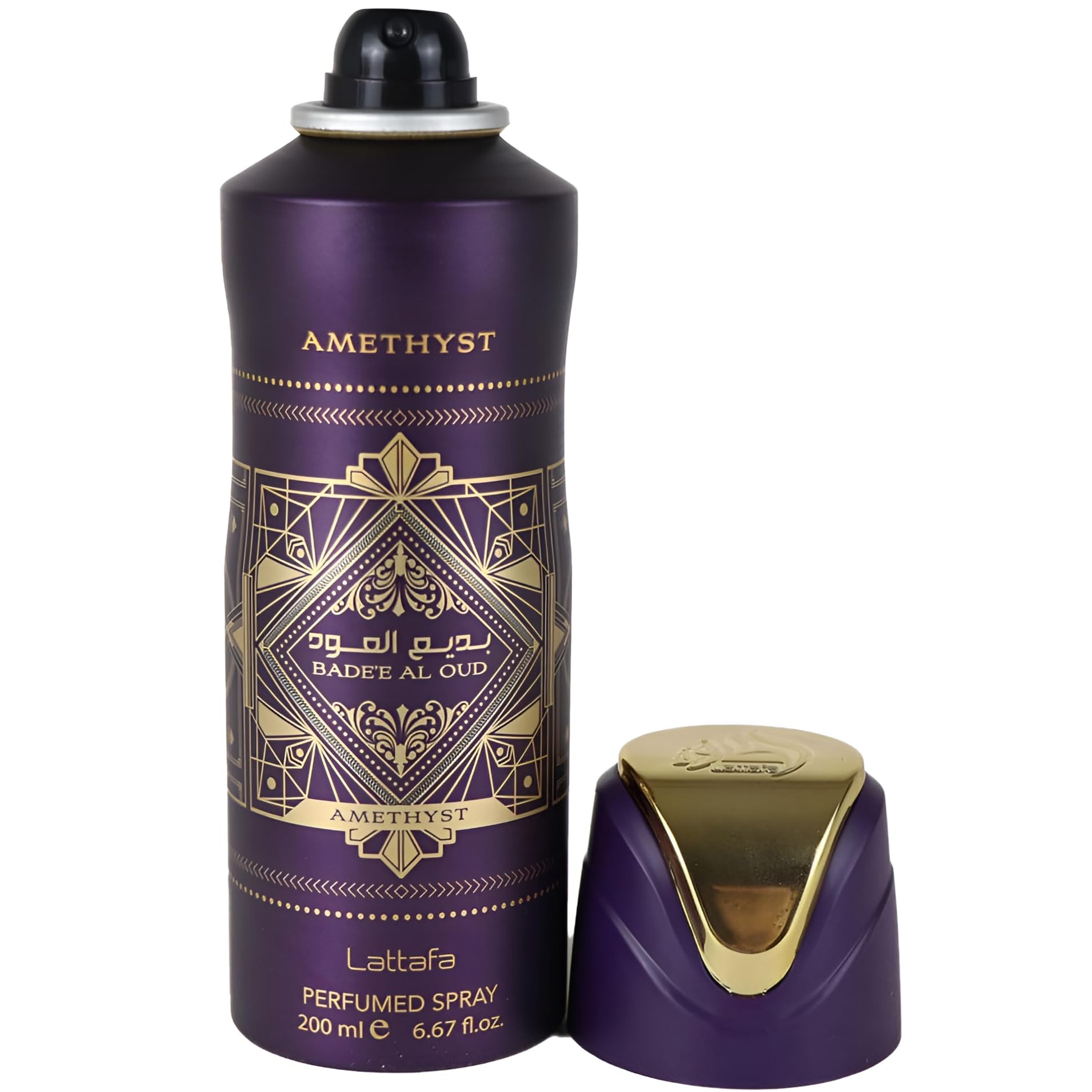 [Body Mist] Lattafa Bade'e Al Oud Amethyst Floral Spicy Woody Sweet Perfumed Deodorant for - Thumbnail 3