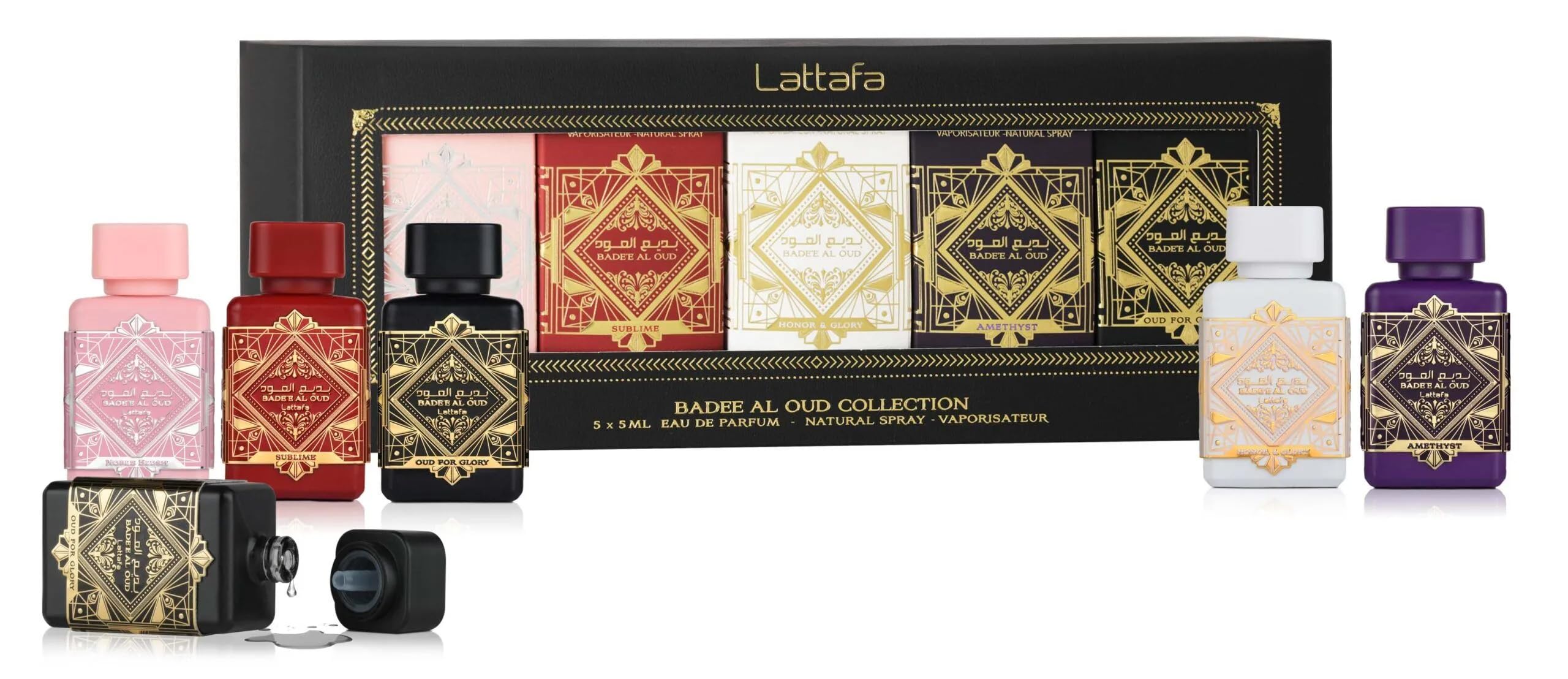 [Mini Set] Lattafa Bade'e Al Oud Collection 5 × for Unisex Unisex EDP 5 ml