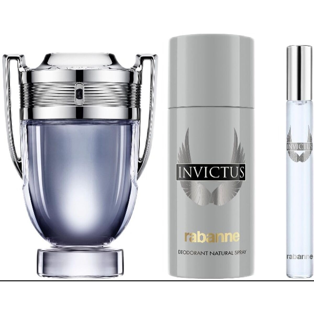 [Set] Paco Rabanne Invictus 3 Piece For Men EDT 3.4 oz