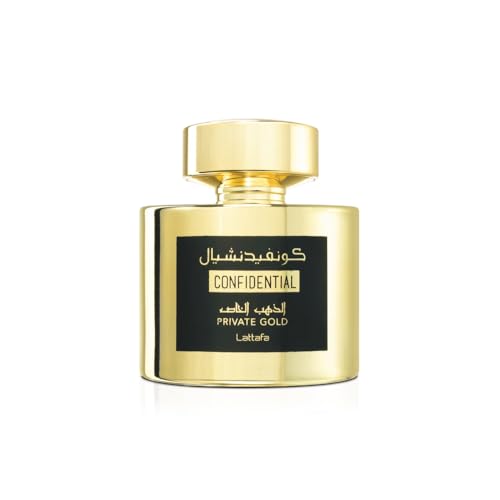 Lattafa Perfumes Confidential Private Gold for Unisex Unisex EDP 3.4 oz - Thumbnail 2